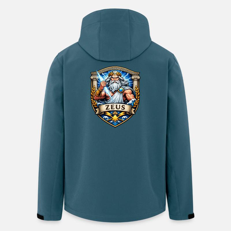 Zeus Donnersturm Schild - Recycelte Männer Softshell-Jacke von Stanley/Stella - Dunkles Petrol