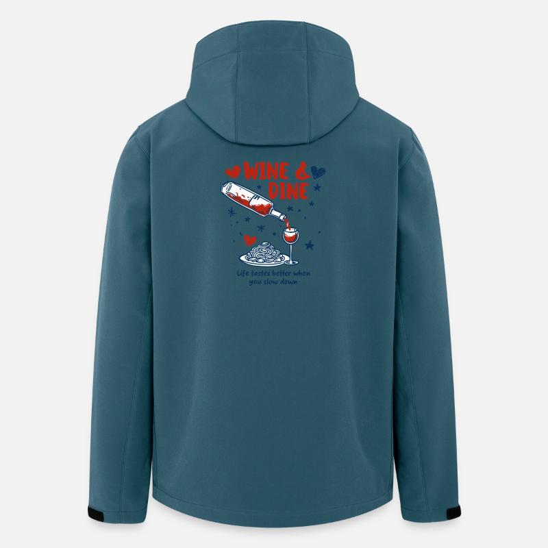 Vino e Cena – Amore e Divertimento della Pasta Detto - Giacca softshell uomo in poliestere riciclato di Stanley/Stella - petrolio scuro