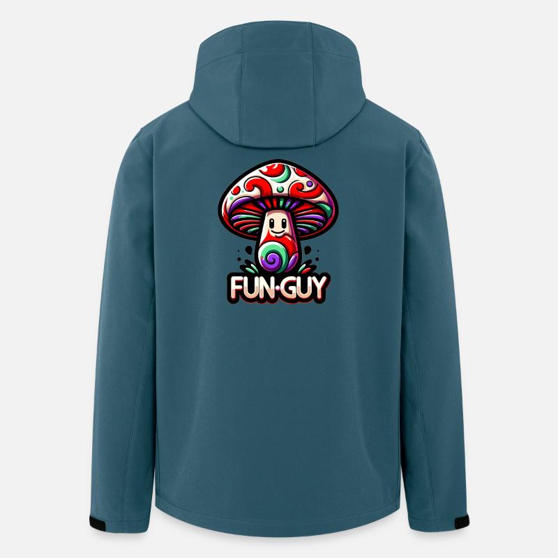 Psychedelischer Pilz Fun Guy - Recycelte Männer Softshell-Jacke von Stanley/Stella - Dunkles Petrol