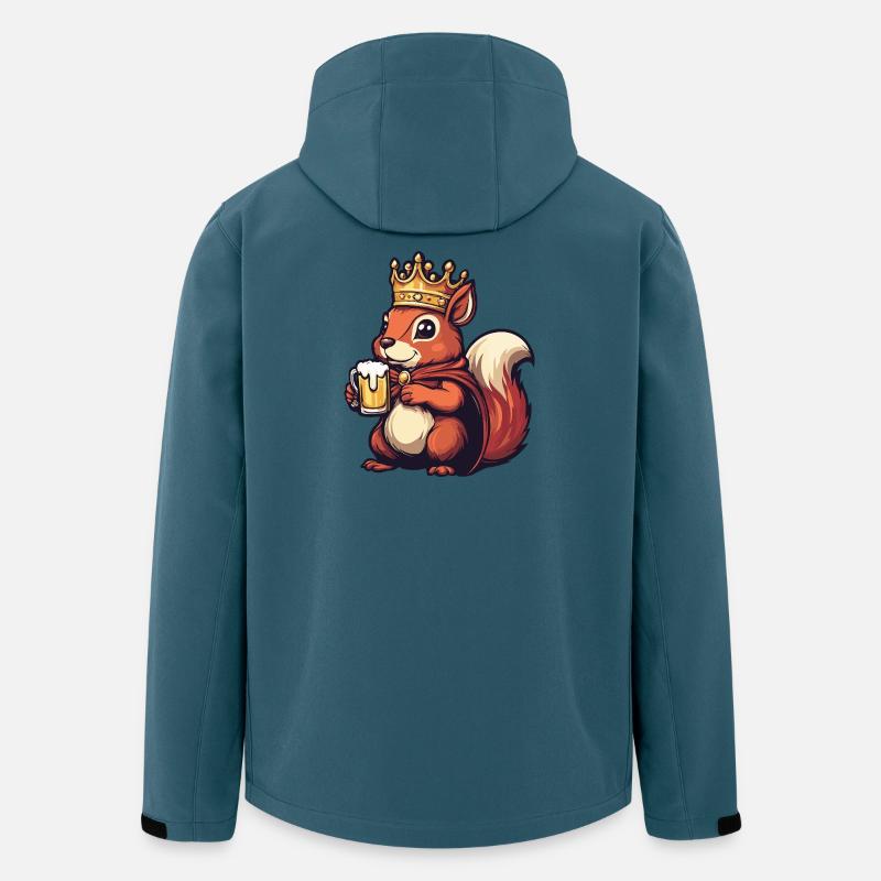 Eichhörnchen Bier König - Recycelte Männer Softshell-Jacke von Stanley/Stella - Dunkles Petrol