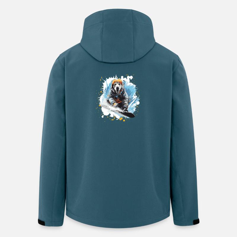 Labrador Dog Snowboard - Men’s Recycled Softshell Jacket by Stanley/Stella - stargazer