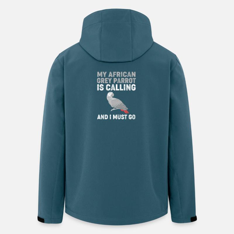 Papegøjegrå grå papegøje - Stanley/Stella herre softshelljakke i genanvendt polyester - mørk petrol