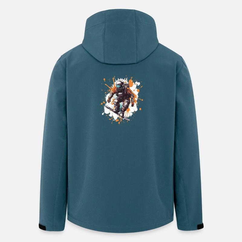 Astronaut Snowboard - Recycelte Männer Softshell-Jacke von Stanley/Stella - Dunkles Petrol