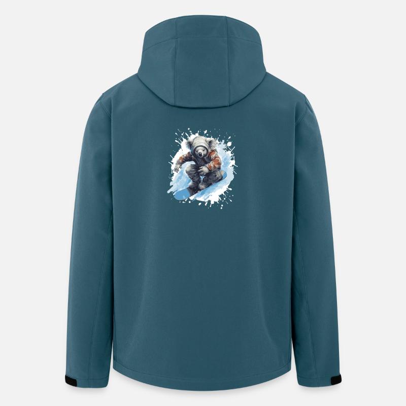 Koala Snowboard - Men’s Recycled Softshell Jacket by Stanley/Stella - stargazer