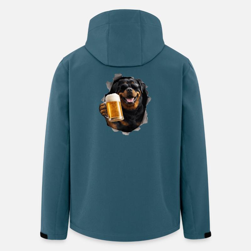 Rottweiler Bier - Recycelte Männer Softshell-Jacke von Stanley/Stella - Dunkles Petrol
