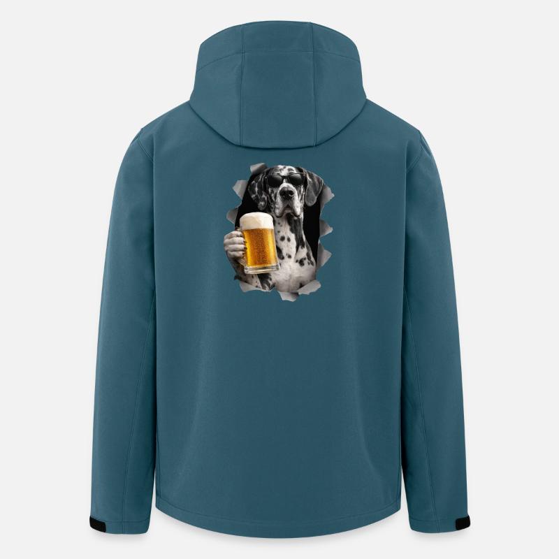 Deutsche Dogge Bier - Recycelte Männer Softshell-Jacke von Stanley/Stella - Dunkles Petrol