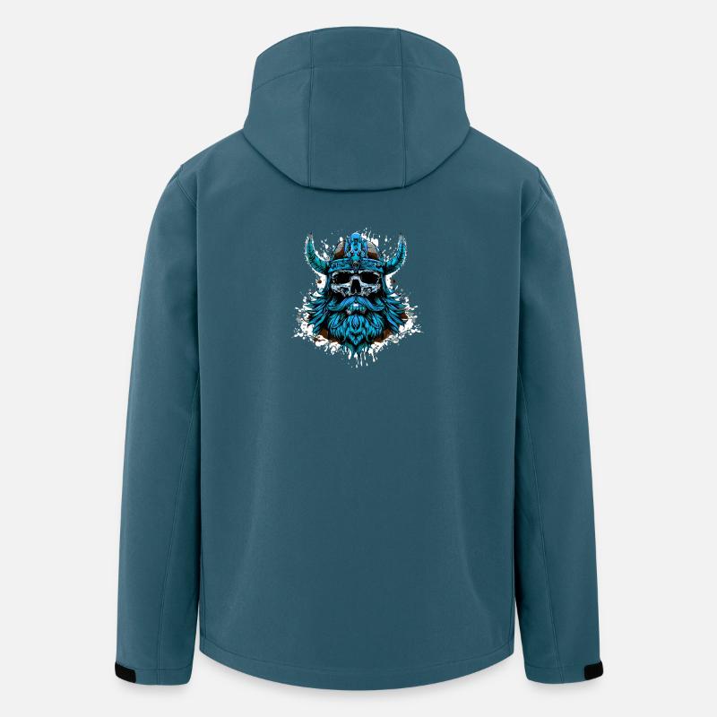 Wikinger Odin Totenkopf - Recycelte Männer Softshell-Jacke von Stanley/Stella - Dunkles Petrol