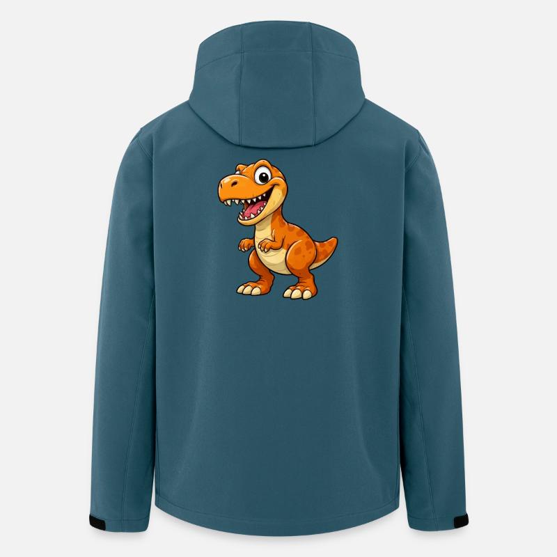Lustiger Dino Cartoon T-Rex - Recycelte Männer Softshell-Jacke von Stanley/Stella - Dunkles Petrol