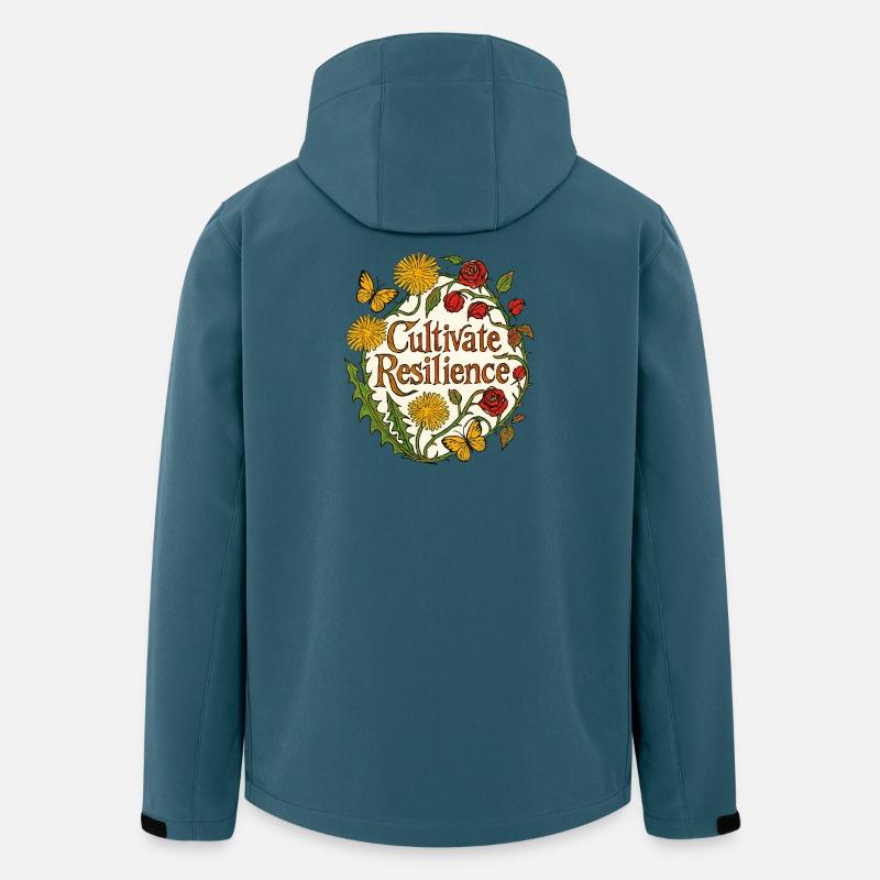 Pflege der Widerstandsfähigkeit Floral - Recycelte Männer Softshell-Jacke von Stanley/Stella - Dunkles Petrol
