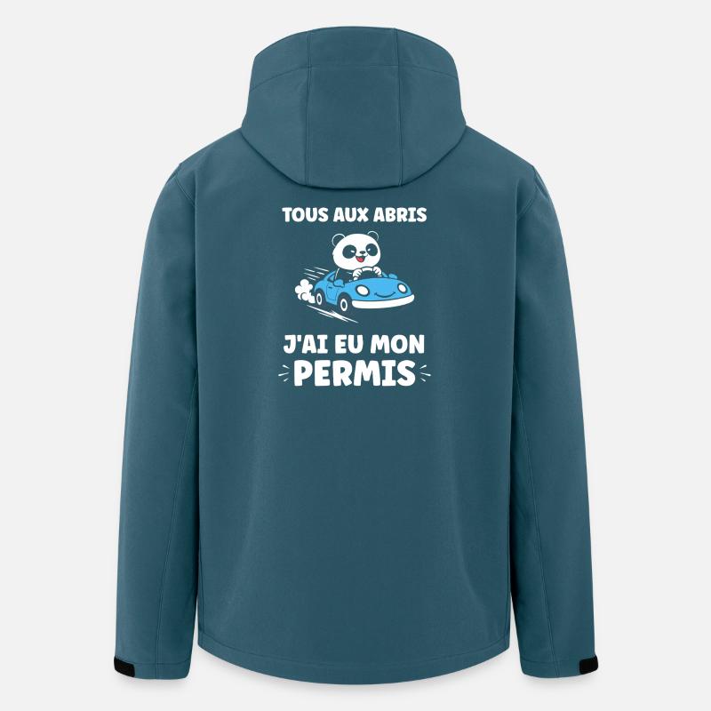 Führerschein-Humor - Recycelte Männer Softshell-Jacke von Stanley/Stella - Dunkles Petrol
