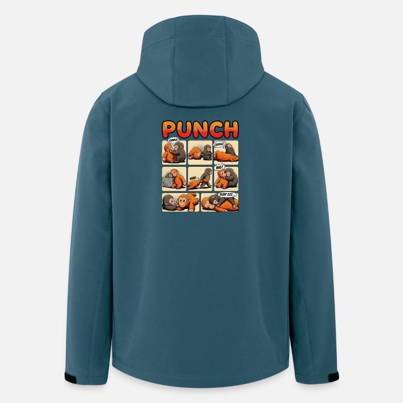 Affenbaby Punch - Recycelte Männer Softshell-Jacke von Stanley/Stella - Dunkles Petrol