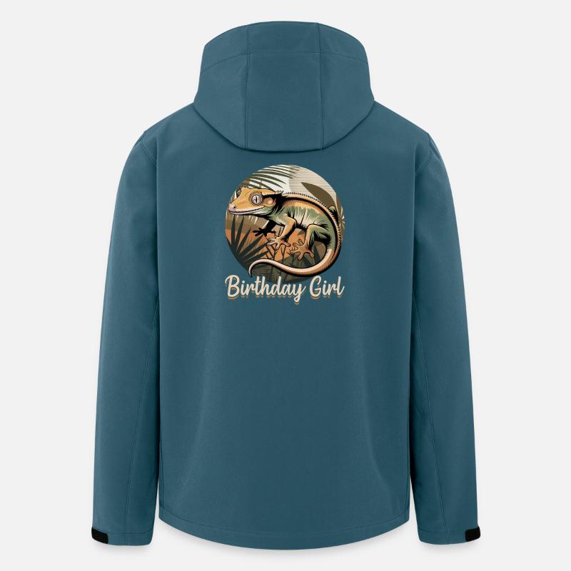 Gecko à crête reptile drôle - Veste softshell homme en polyester recyclé Stanley/Stella - bleu pétrole foncé