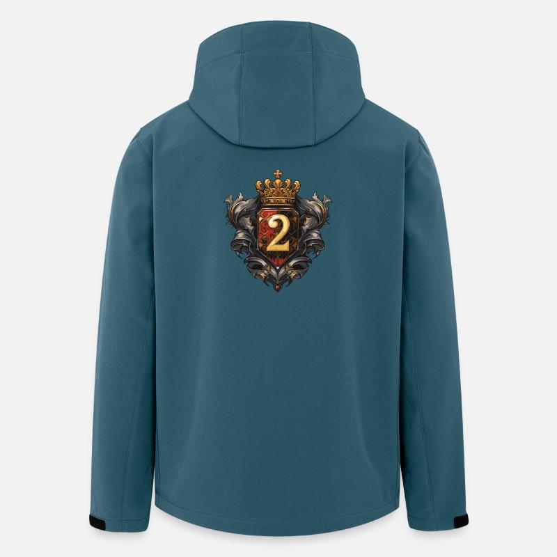 2 Zahl Wappen - Recycelte Männer Softshell-Jacke von Stanley/Stella - Dunkles Petrol
