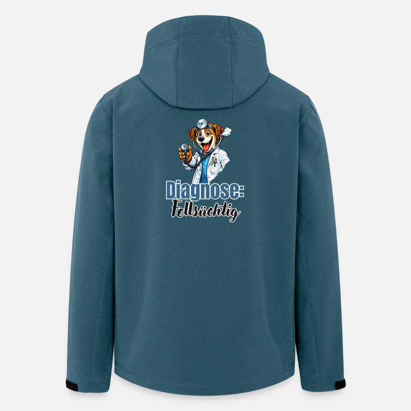 Diagnose: Fellsüchtig - Recycelte Männer Softshell-Jacke von Stanley/Stella - Dunkles Petrol