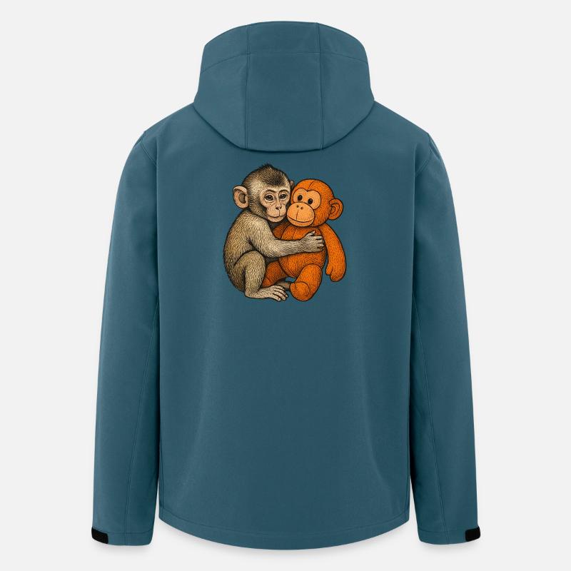 Cuddle buddy monkey and orang - Men’s Recycled Softshell Jacket by Stanley/Stella - stargazer