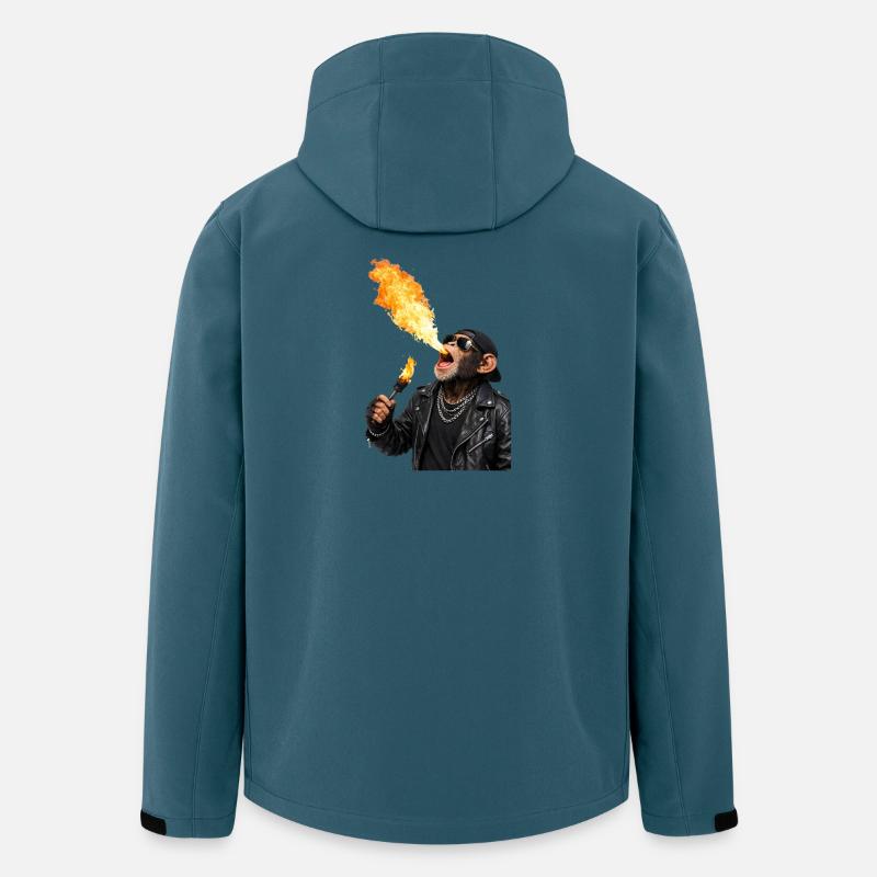 Flammenaffe Rocker Lederjacke - Recycelte Männer Softshell-Jacke von Stanley/Stella - Dunkles Petrol