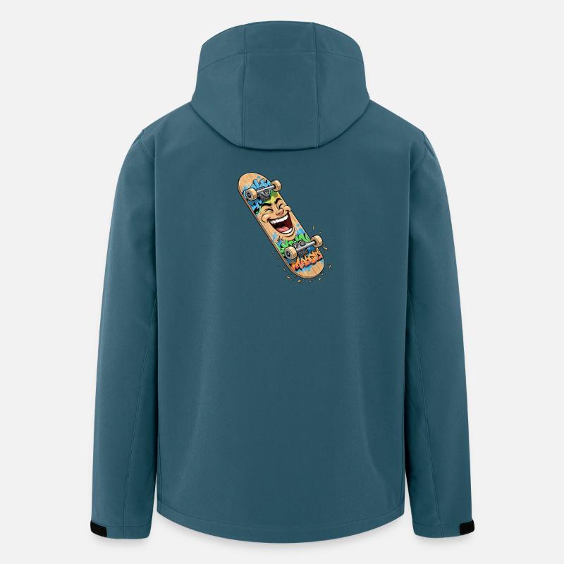Lachender Skateboard Graffiti - Recycelte Männer Softshell-Jacke von Stanley/Stella - Dunkles Petrol