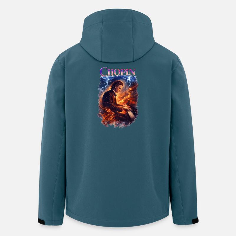 Piano à feu Chopin - Veste softshell homme en polyester recyclé Stanley/Stella - bleu pétrole foncé