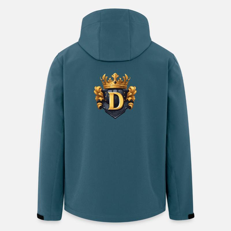 D Buchstabe Name Krone - Recycelte Männer Softshell-Jacke von Stanley/Stella - Dunkles Petrol