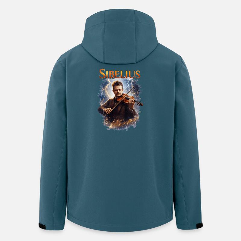 Sibelius Violine im Blitz - Recycelte Männer Softshell-Jacke von Stanley/Stella - Dunkles Petrol