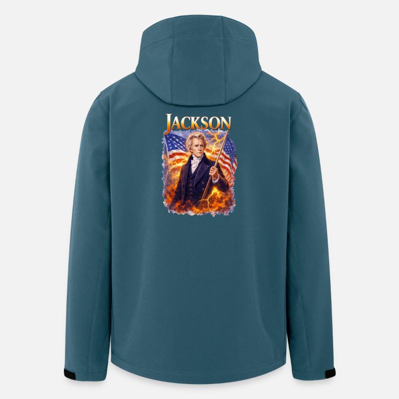 Jackson's Freedom Hero with Flag - Men’s Recycled Softshell Jacket by Stanley/Stella - stargazer