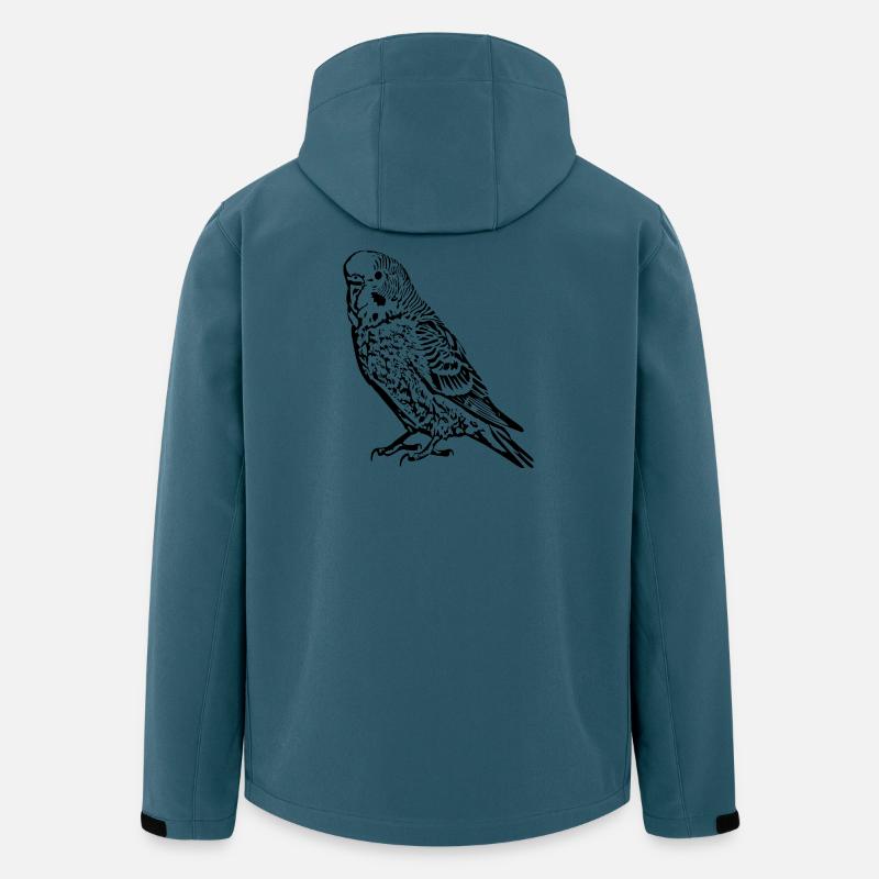 Perruche perruche noir - Veste softshell homme en polyester recyclé Stanley/Stella - bleu pétrole foncé