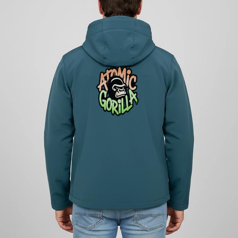 Atomic Gorilla Graffiti Men’s Recycled Softshell Jacket Discoverer by Stanley/Stella