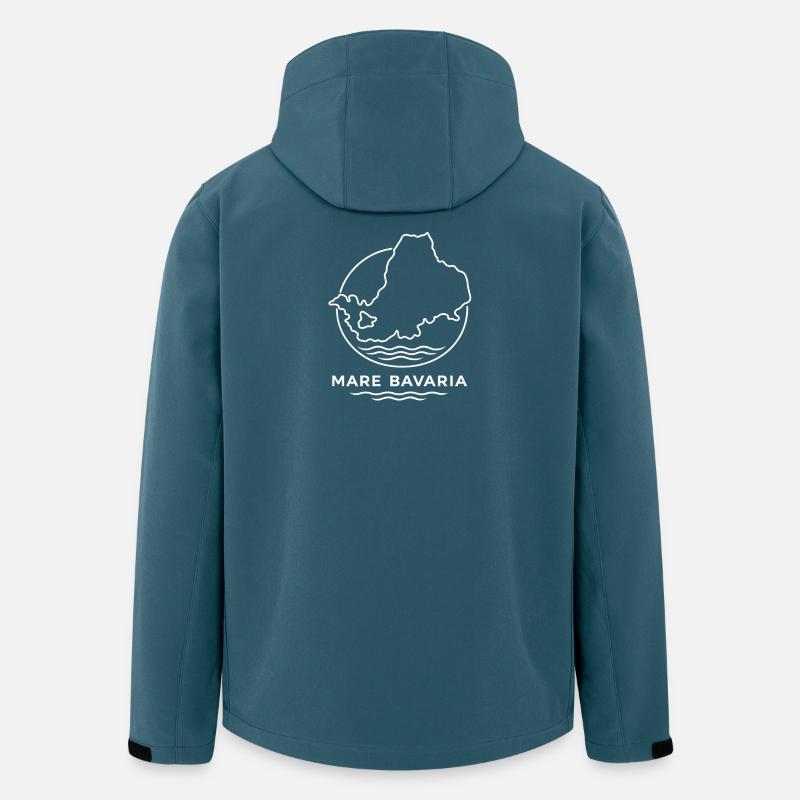 Mer de Bavière - Mare Bavière - Veste softshell homme en polyester recyclé Stanley/Stella - bleu pétrole foncé
