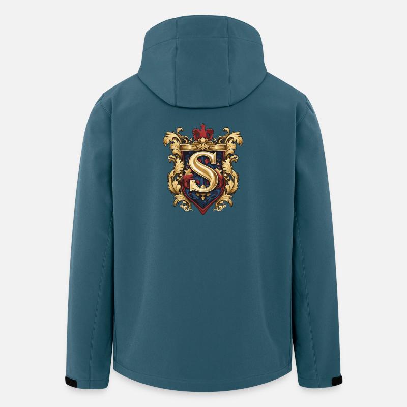 S Buchstabe Name Krone - Recycelte Männer Softshell-Jacke von Stanley/Stella - Dunkles Petrol