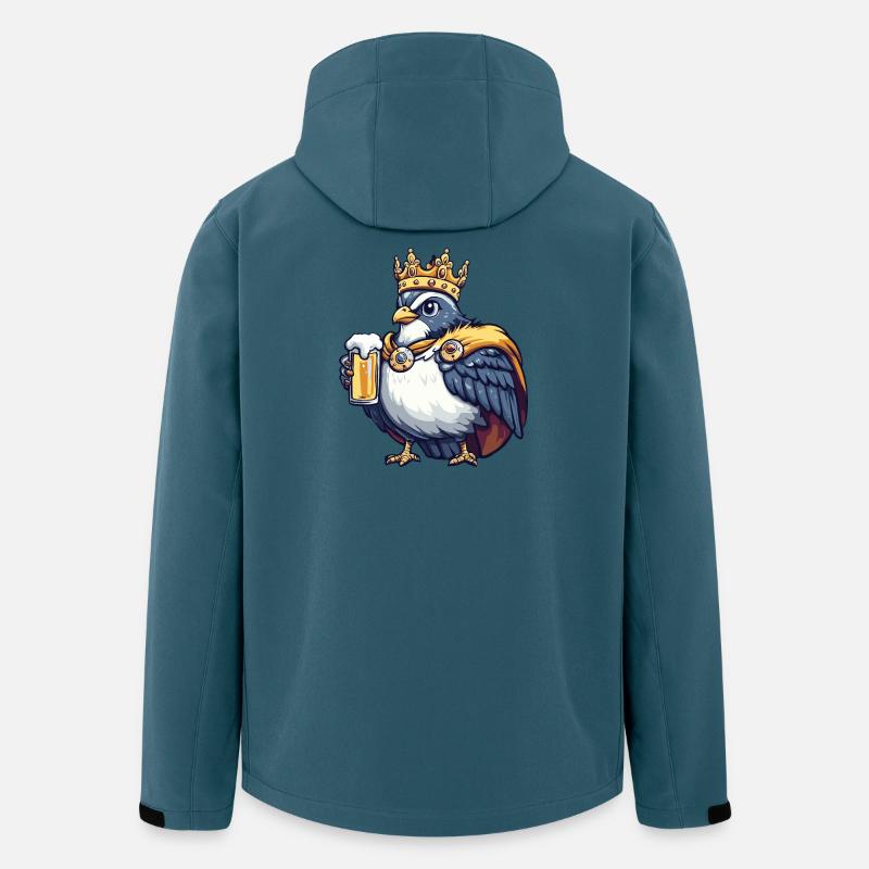 Taube Vogel Bier König - Recycelte Männer Softshell-Jacke von Stanley/Stella - Dunkles Petrol