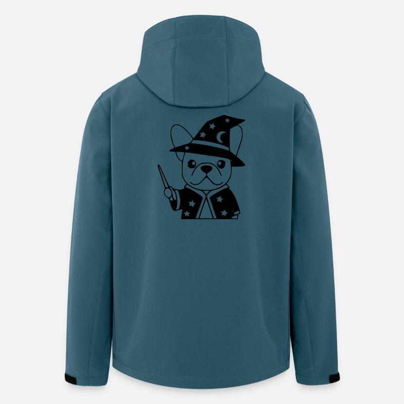 Frenchie Wizard Magic Outline - Men’s Recycled Softshell Jacket by Stanley/Stella - stargazer