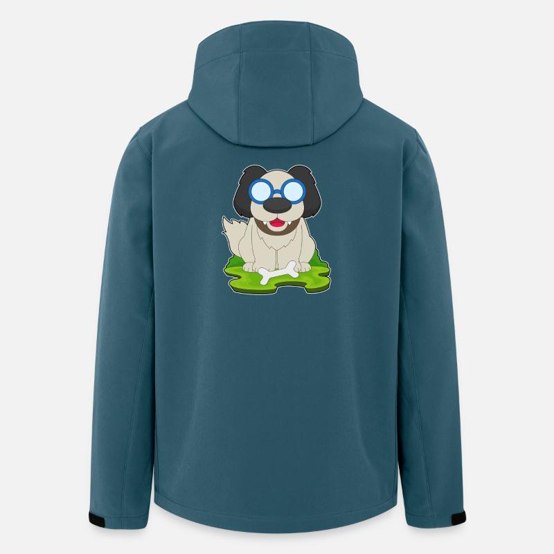 Hund Knochen - Recycelte Männer Softshell-Jacke von Stanley/Stella - Dunkles Petrol