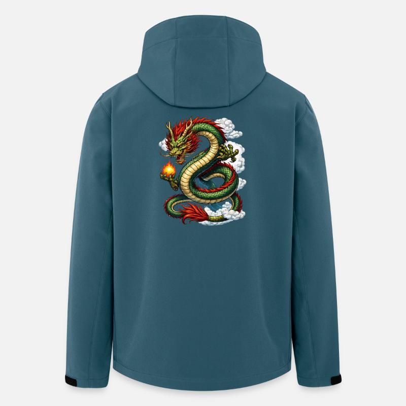 Drache Comic - Recycelte Männer Softshell-Jacke von Stanley/Stella - Dunkles Petrol