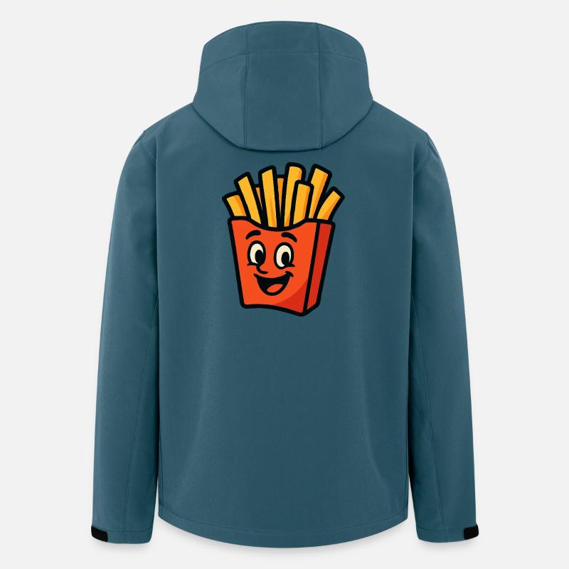 Fröhlicher Pommes-Held - Recycelte Männer Softshell-Jacke von Stanley/Stella - Dunkles Petrol