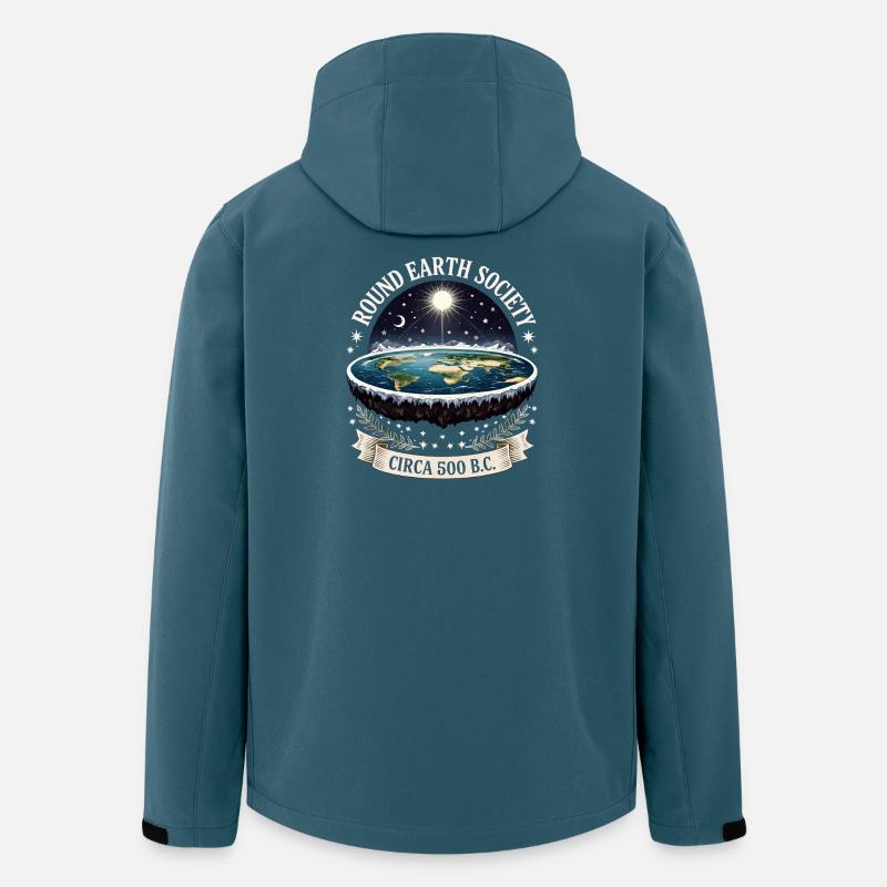 Runde Erde Gesellschaft 500 v.Chr - Recycelte Männer Softshell-Jacke von Stanley/Stella - Dunkles Petrol