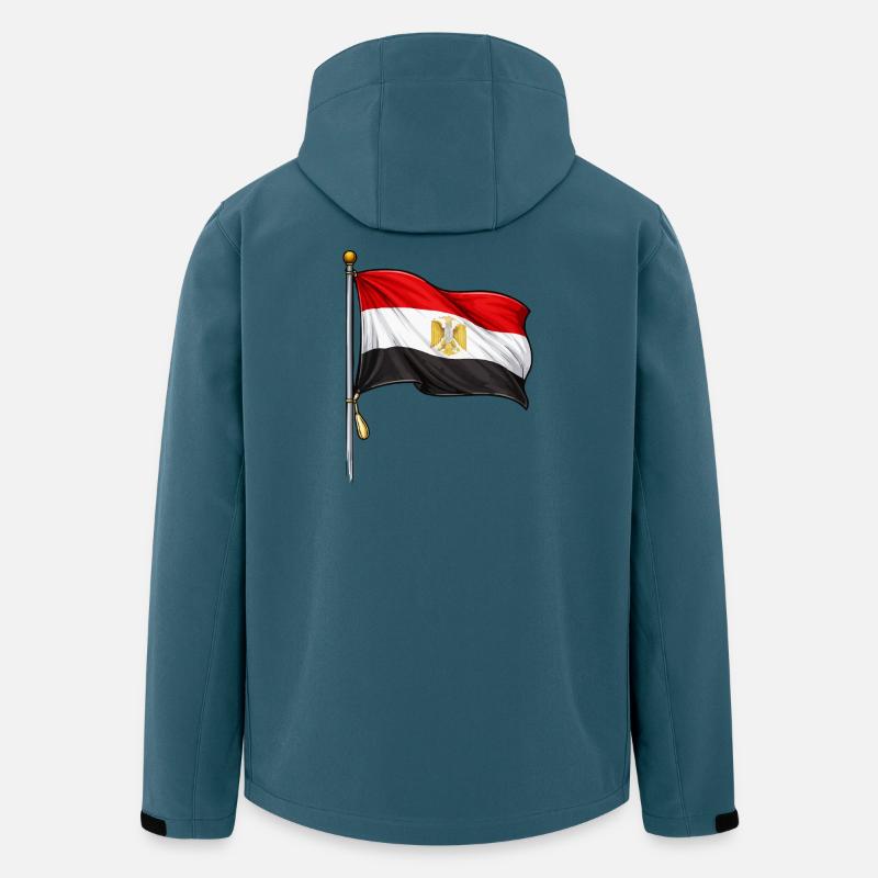 Drapeau égyptien - Veste softshell homme en polyester recyclé Stanley/Stella - bleu pétrole foncé