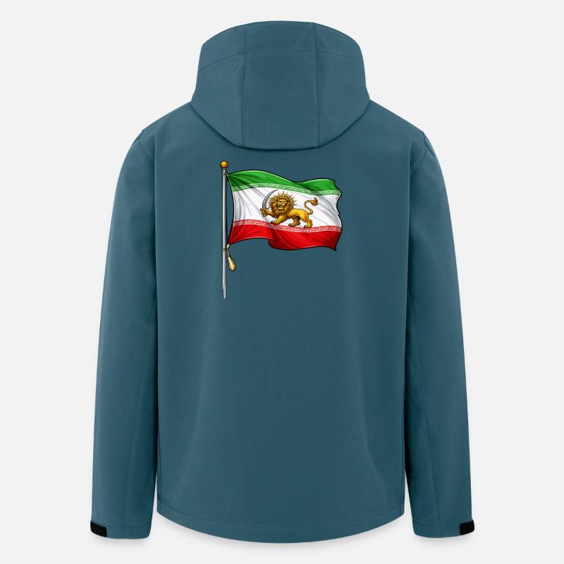 Löwe Schwert Iran Flag - Recycelte Männer Softshell-Jacke von Stanley/Stella - Dunkles Petrol
