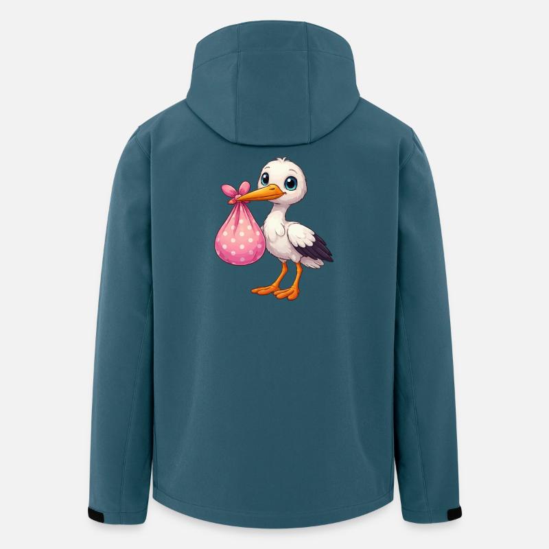 Cuddly pelican with pink bundle - Men’s Recycled Softshell Jacket by Stanley/Stella - stargazer