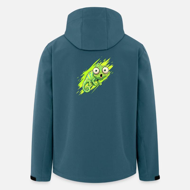 Neon Chamäleon Spritzer - Recycelte Männer Softshell-Jacke von Stanley/Stella - Dunkles Petrol