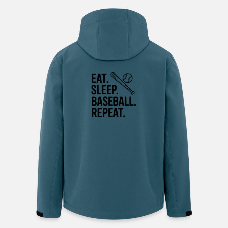 Iss. Schlaf. Baseball. Wiederholen. - Recycelte Männer Softshell-Jacke von Stanley/Stella - Dunkles Petrol