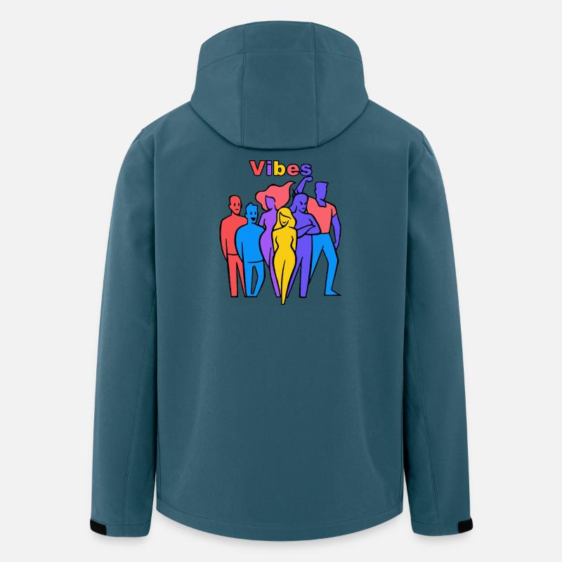 Vibes Rainbow Silhouettes - Men’s Recycled Softshell Jacket by Stanley/Stella - stargazer