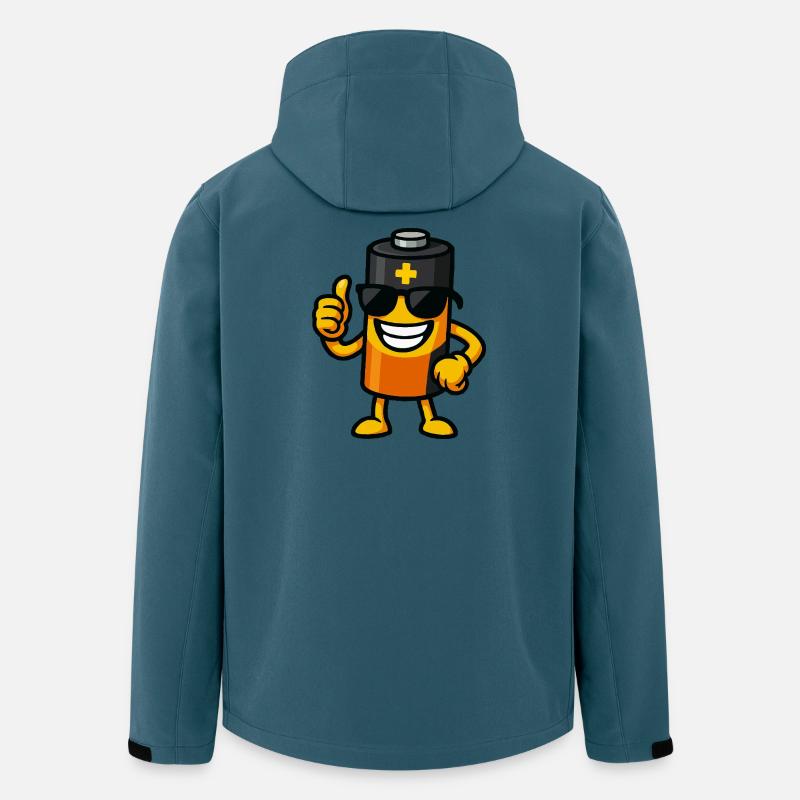 Batteij mit Sonnenbrille - Recycelte Männer Softshell-Jacke von Stanley/Stella - Dunkles Petrol