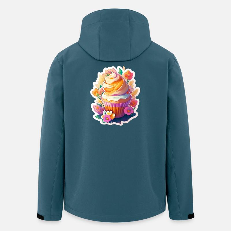 Blumen Cupcake Farbenspiel - Recycelte Männer Softshell-Jacke von Stanley/Stella - Dunkles Petrol