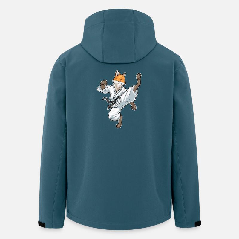 Fuchs Karate Kampfsport - Recycelte Männer Softshell-Jacke von Stanley/Stella - Dunkles Petrol