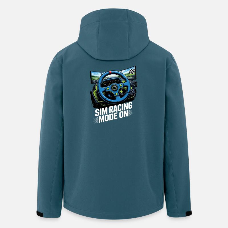 Mod de simulation de course - Veste softshell homme en polyester recyclé Stanley/Stella - bleu pétrole foncé