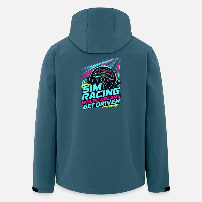 Sim Racing Where Dreams Are Driven - Men’s Recycled Softshell Jacket by Stanley/Stella - stargazer