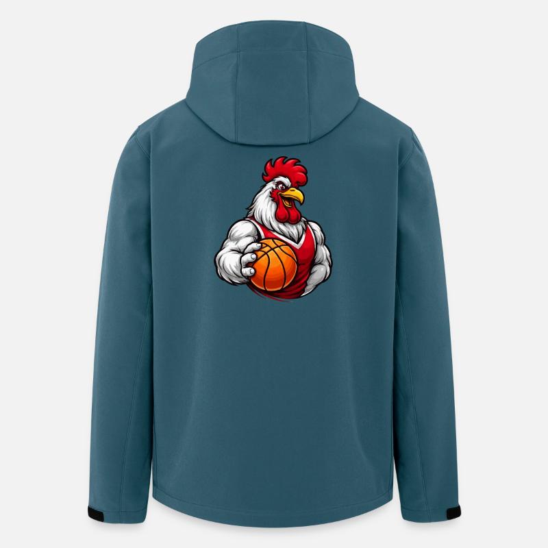 Basketball Huhn Mascot - Recycelte Männer Softshell-Jacke von Stanley/Stella - Dunkles Petrol