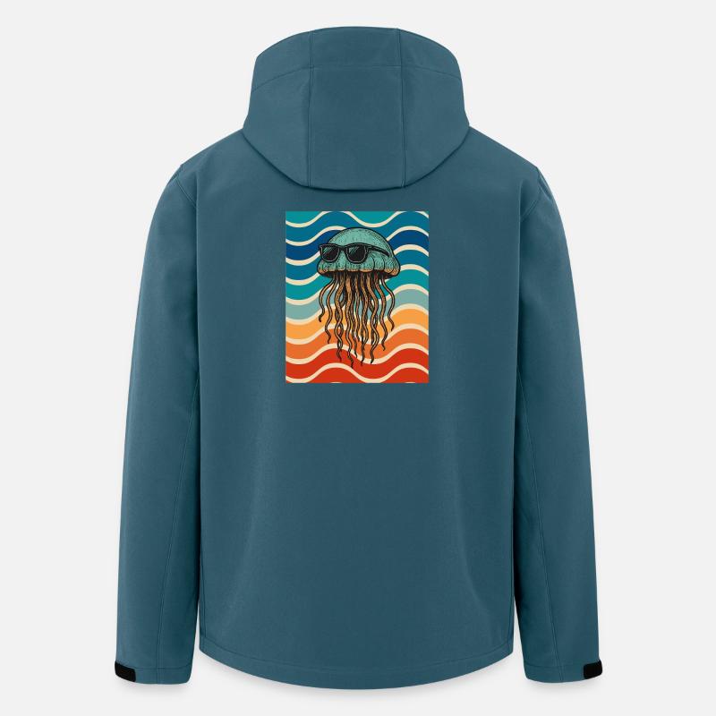 Beach jellyfish with sunglasses - Men’s Recycled Softshell Jacket by Stanley/Stella - stargazer