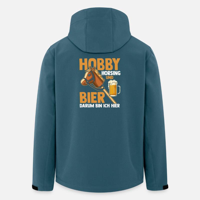 Bier Pferd Hobby Horsing - Recycelte Männer Softshell-Jacke von Stanley/Stella - Dunkles Petrol