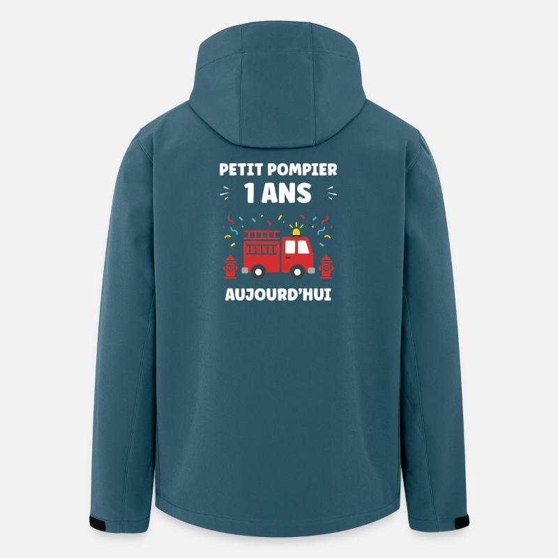 1er Anniversaire Petit Pompier - Veste softshell homme en polyester recyclé Stanley/Stella - bleu pétrole foncé